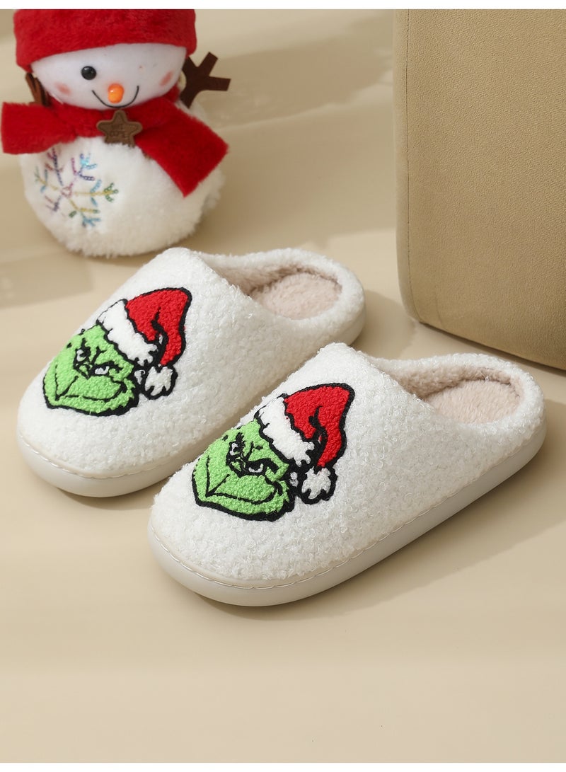 إسكدنيا الصفحة الرئيسية حذاء للنساء الرجال, الشتاء حذاء بلش مع رغوة الذاكرة, فلوفي لينة دافئة انزلاق على حذاء المنزل, مضادة للانزلاق مريحة حذاء أزواج بلش دافئة للحذاء الداخلي في الهواء الطلق - Image 2