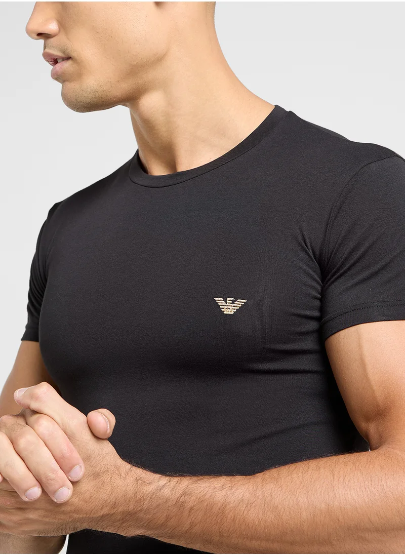 امبوريو ارماني Logo Crew Neck T-Shirt