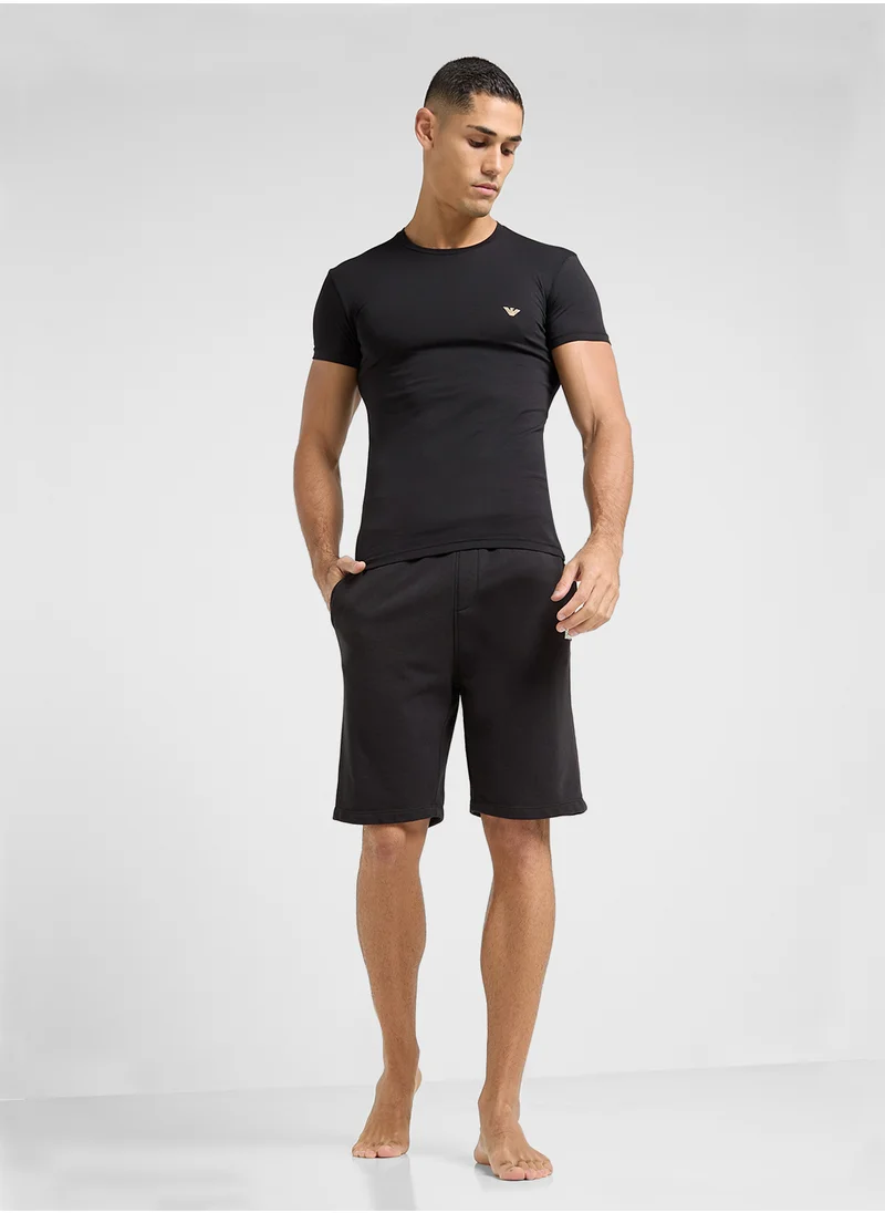 امبوريو ارماني Logo Crew Neck T-Shirt