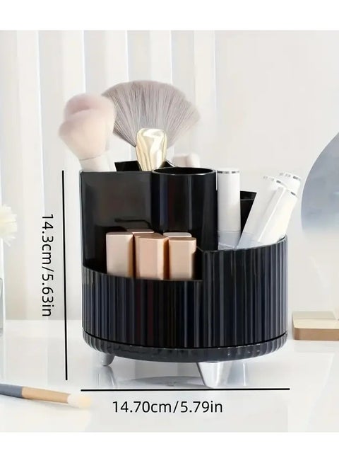 Rotating Makeup Organizer For Vanity,Skincare & Cosmetics Organizer,For Storage Makeup Brush  Lipstics Holder -Beige