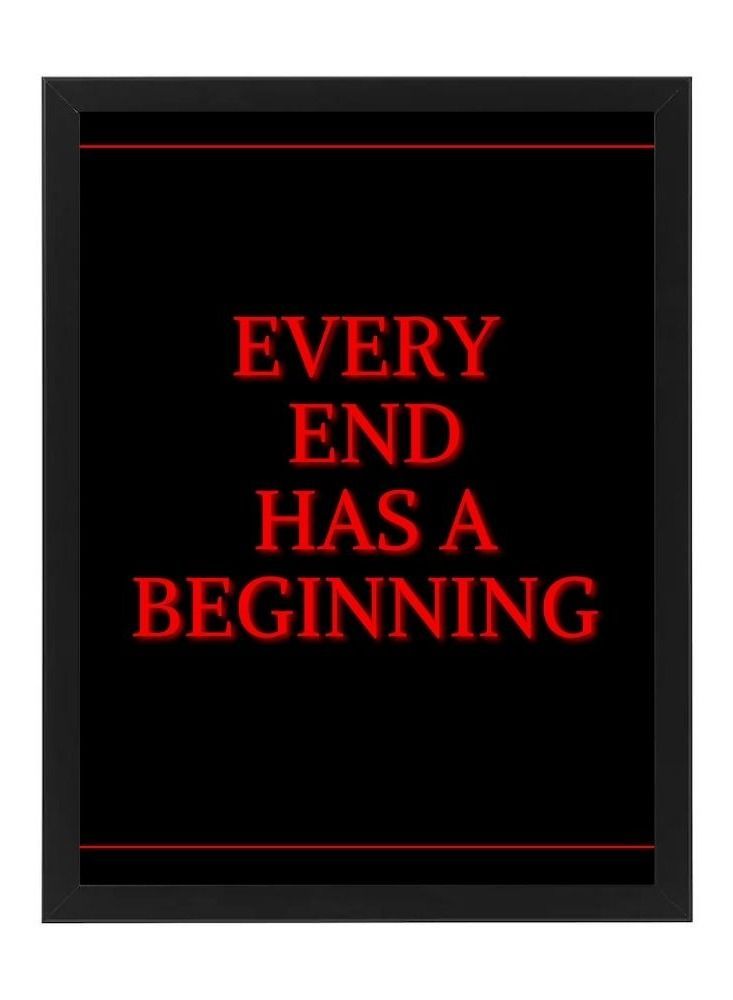 RKN أشياء غريبة كل نهاية لها بداية ملصق فني رقمي بإطار 21x30 سم - Image 2