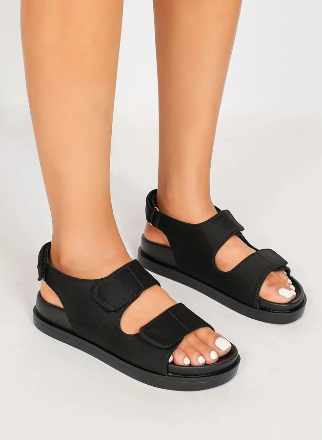 Sneak-a-Peek Sneak-a-Peek Double Velcro Strap Open Toe Sandals