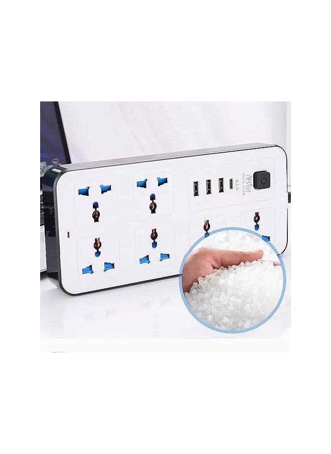 PROMASS promass Power Strip Extension Cord 6 Outlets 3m long cord, Power Socket with 3 USB Ports Cable Extension, 9.8 FT Long Plug Power Extention for Cruise Ship, Travel, Home and Office  - Image 4