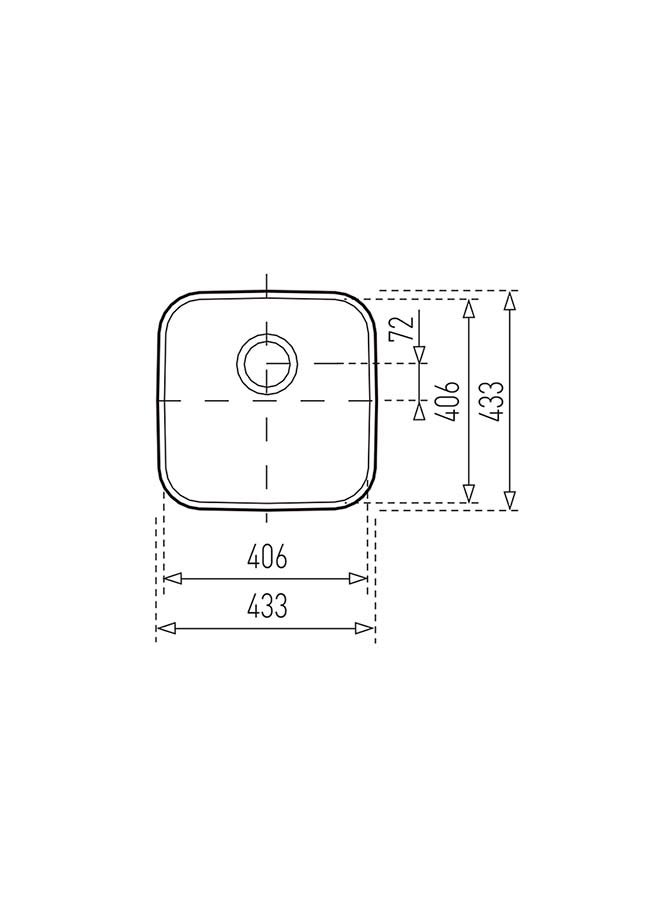 TEKA Be 40.40.25 Undermount Stainless Steel One Bowl Sink Silver 435x435x250mmmm - Image 3