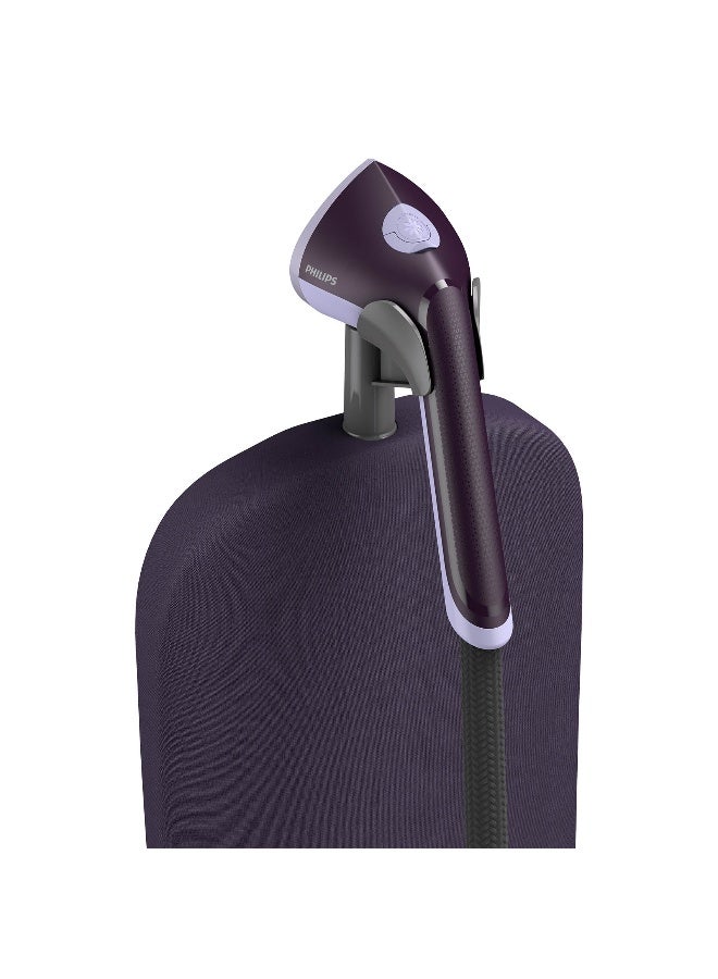 Philips Stand Steamer with XL StyleBoard 3000 Series - 2000W, MyEssence Fragrance Infuser, 40g/min Continuous Steam, 2L Water Tank, Pointed Steam Plate Tip, 5 Steam Settings, Purple - STE3180/30 2 L 2000 W STE3180/30 Puple/Silver - Image 3