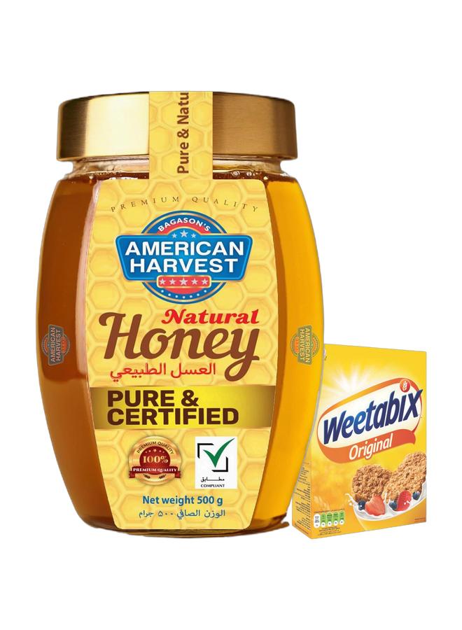 noon Natural Honey Jar 500grams & Original Cereal Biscuits 430grams Bundle - Image 1