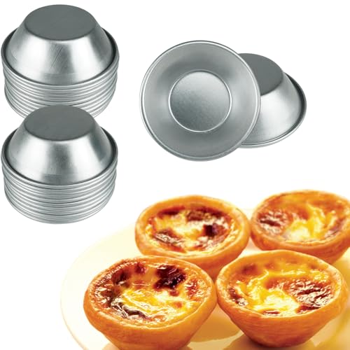 Weilan 25 Pcs Mini Tiny Pie Muffin Cupcake Pans Tin Egg Tart Mold Bakeware -NonStick Puto Cup - Image 1