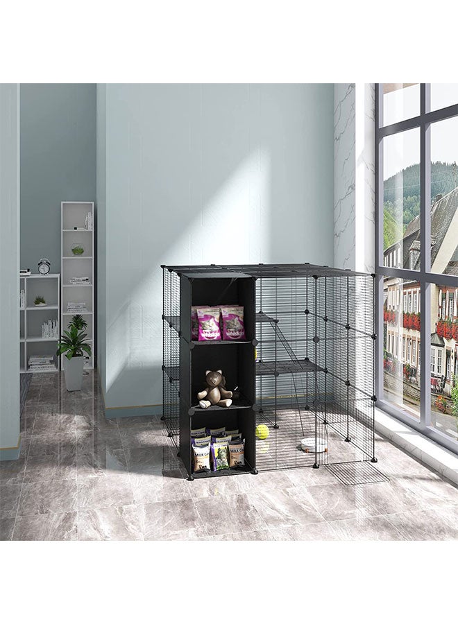 Large Cat Cage，DIY Cat Kennel Indoor Detachable Metal Wire Crate Playpen Enclosures Large Exercise Place for 1-3 Cats, Rabbit,Ferret,Small Animals - Image 1