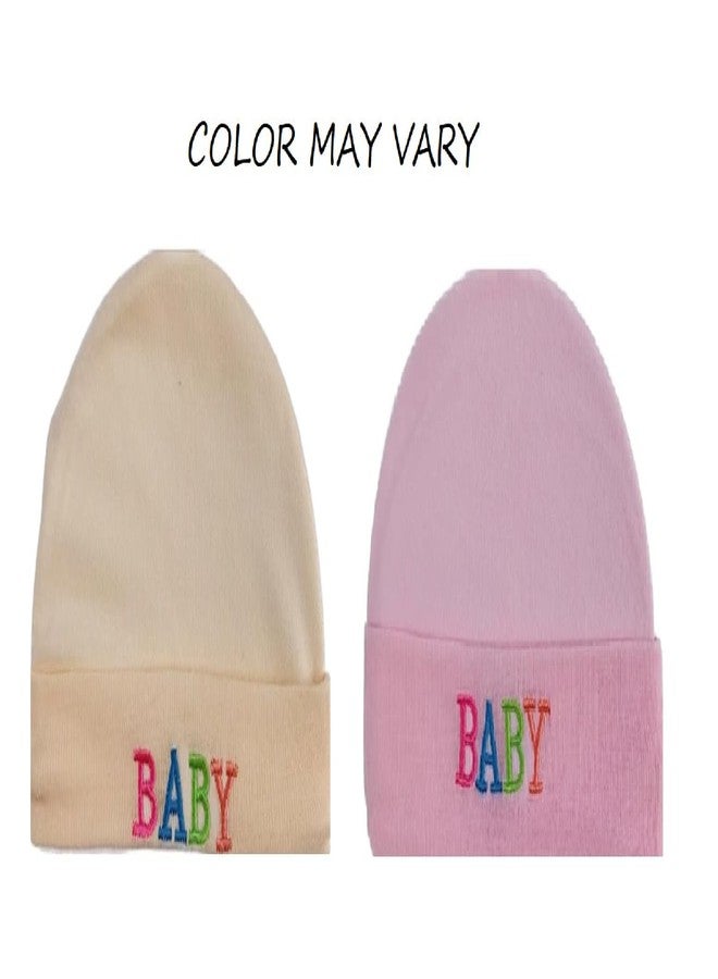 Wavva® Supersoft Cotton Hosiery Caps for New Born to 6 Months Baby Boys and Baby Girls.(Plain Design) [Multi-Color] - Image 5