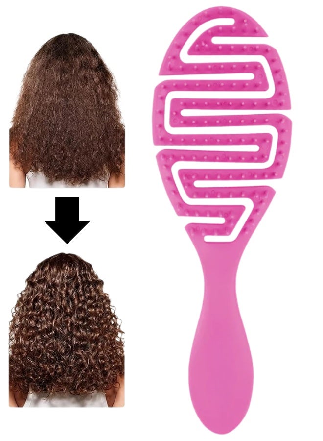 Anti static detangling- hairbrush anti-knot massage detangler comb pain free hair brush straightener for women men and kid long thick curly - Assorted Colors - Image 1
