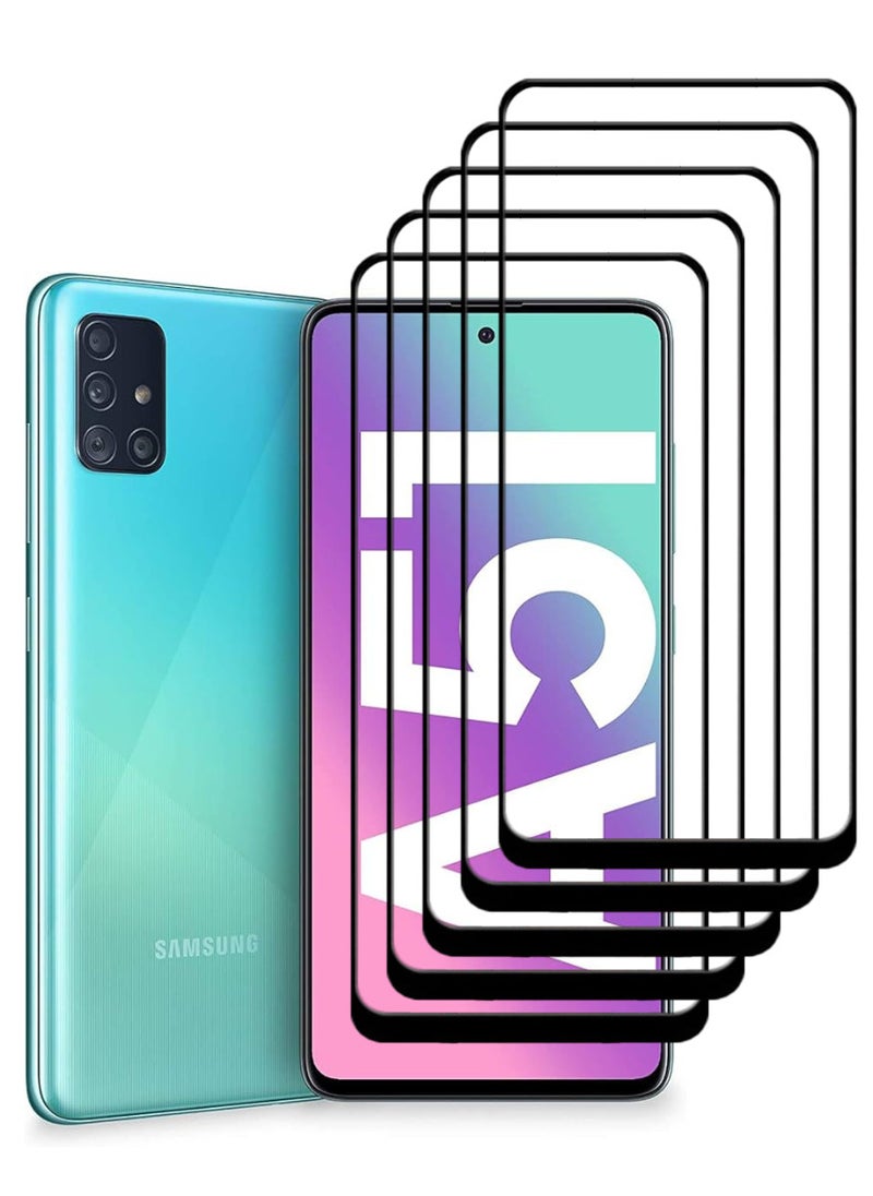 ACLIX 5 Pieces Antistatic ESD Dustproof Premium Quality High Definition Tempered Glass Screen Protector Designed For Samsung Galaxy A51 - Image 1