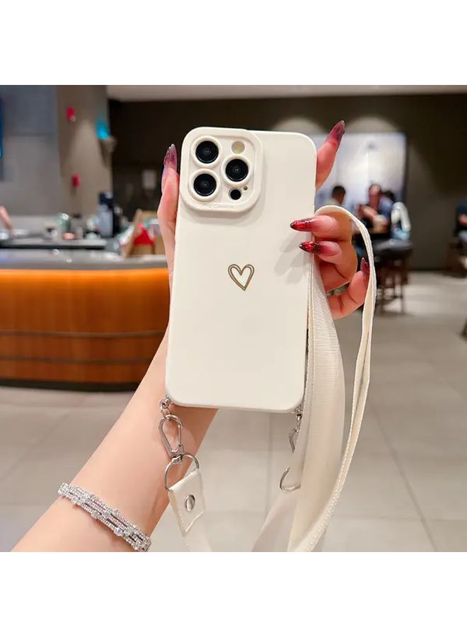 Brown Simple Love Eye Flat Rope Phone Hanging Strap Christmas Birthday Gift Compatible with iPhone 17 - Image 2