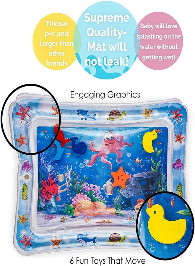 LYDL Tummy Time Baby Water Mat Inflatable Baby Play Mat Activity Center for Infant Baby Toys 3 to 15 Months, Baby Gifts for Boys Girls(Assorted Design) - Image 3