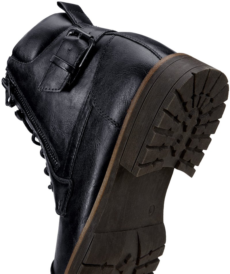 Vostey Men's Boots Black Boots for Men Casual Boots Motorcycle Combat Ankle Dress Boots Mens (BMY678A black 09.5) - Image 3
