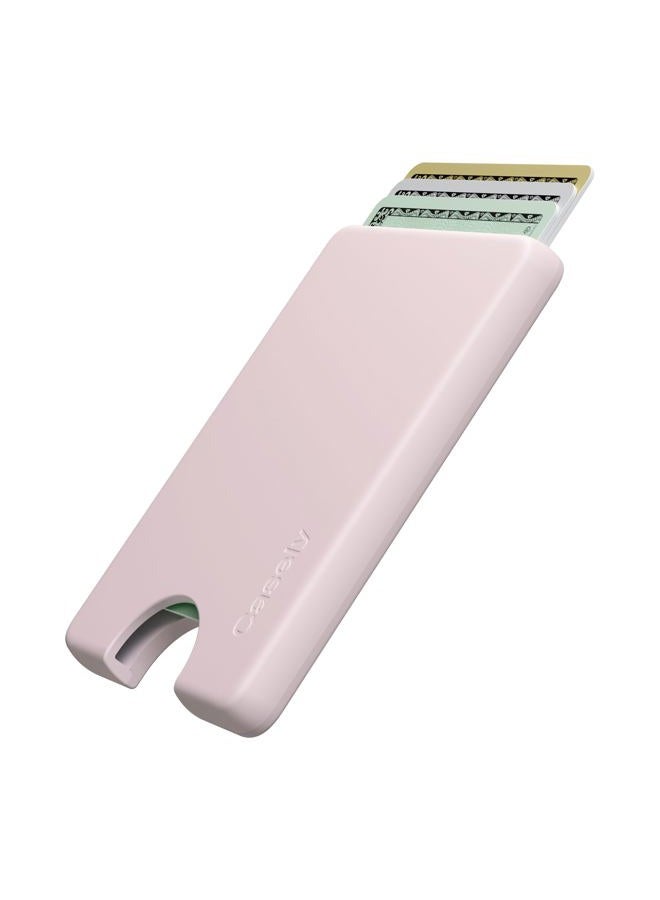 Casely MagWallet | Slim Wallet Card Holder | Compatible with MagSafe | Soft-Touch Hard Silicone | Holds Up to 3 Cards, Light Pink, Minimalist - Image 2