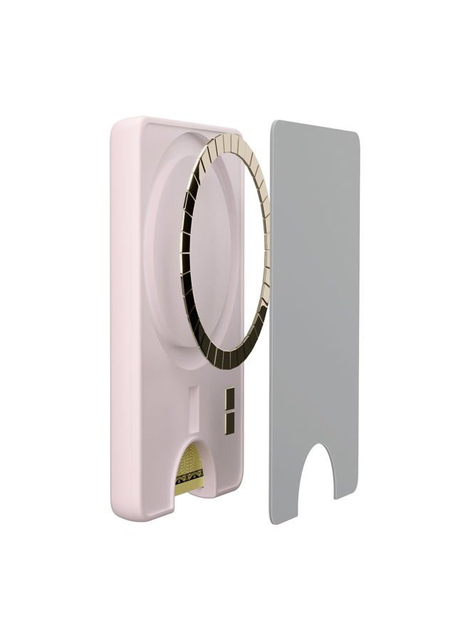 Casely MagWallet | Slim Wallet Card Holder | Compatible with MagSafe | Soft-Touch Hard Silicone | Holds Up to 3 Cards, Light Pink, Minimalist - Image 4