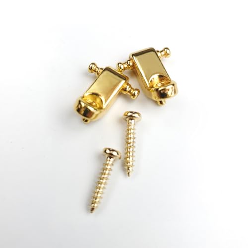 JD.Moon Electric Guitar String Retainers Tree Standard Roller String Guides Pack of 2pcs (Gold) - Image 5