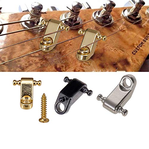 JD.Moon Electric Guitar String Retainers Tree Standard Roller String Guides Pack of 2pcs (Gold) - Image 3