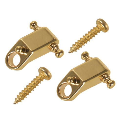 JD.Moon Electric Guitar String Retainers Tree Standard Roller String Guides Pack of 2pcs (Gold) - Image 1