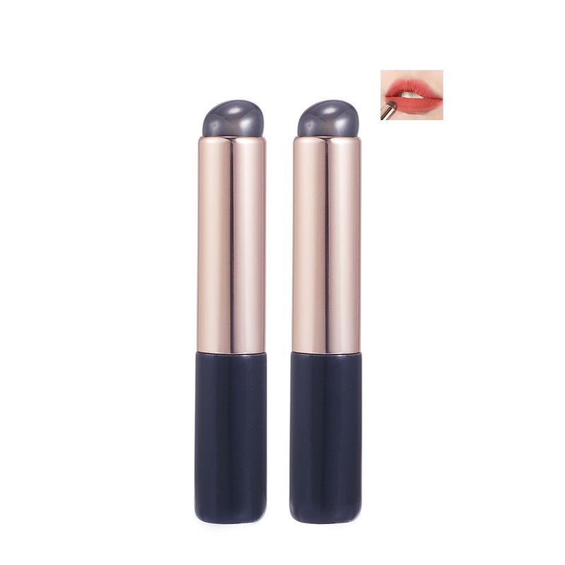 Coshine 2pcs Silicone Lip And Concealer Makeup Brushes, COSHINE Premium High Elastic Silicone Brush Set For Lip Balm, Lip Gloss, Lip Stick and Concealer - Image 1