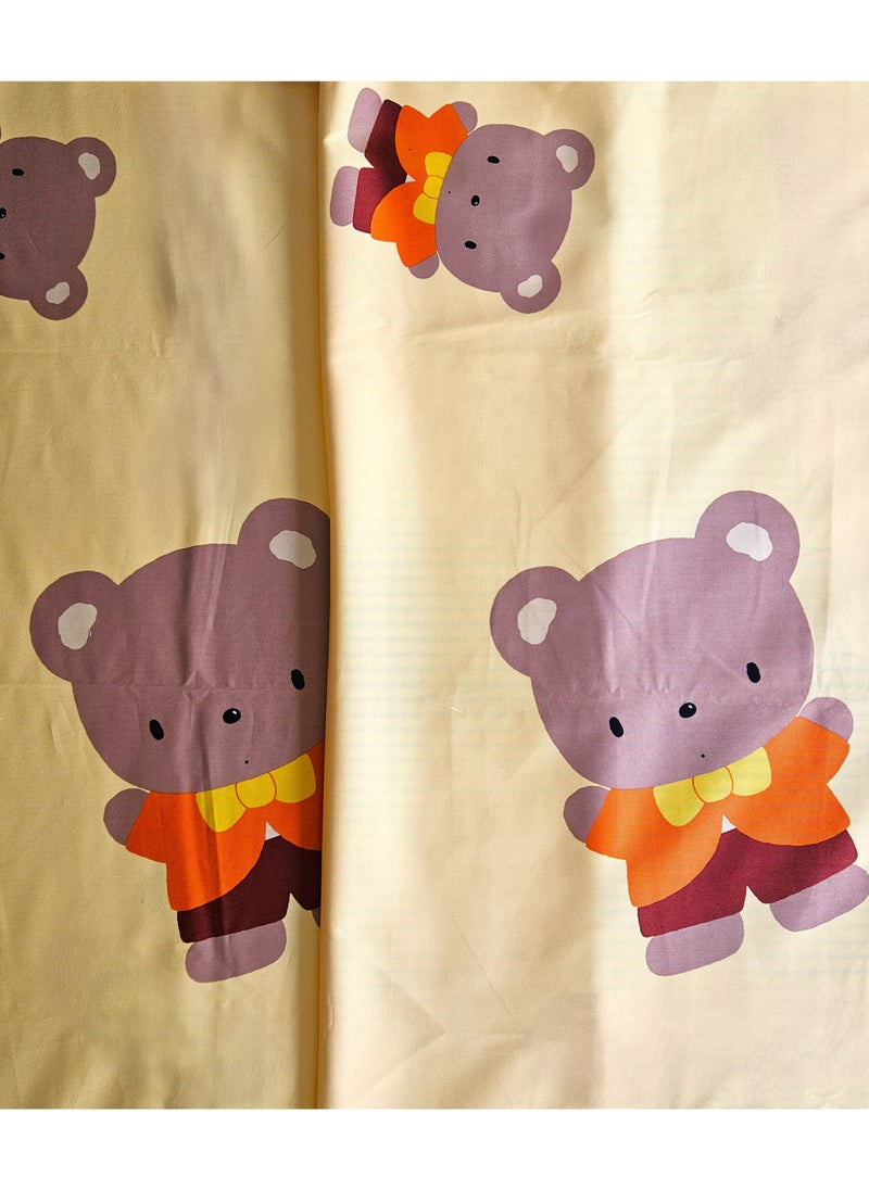 Generic Cute Teddy Bear Print Cotton Fabric - 7.5 Yards, 44 inchs wide  | Soft & Breathable Material for Baby Bedding, Quilting, Sewing, Curtains, Upholstery, Baby Clothes, Crib Sheets, DIY Crafts & Home Décor | Adorable Kids' Fabric for Nursery & Decor  - Image 2