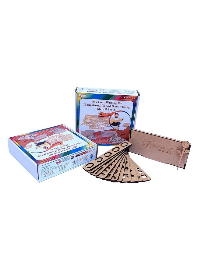 ستيبس تو دو مجموعة الكتابة الأولى من StepsToDo. مجموعة استنسل تتبع الأنماط (أ). متعرج، موجات، لولبيات، وأشكال. بناء أساس مهارات الكتابة اليدوية. - Image 1