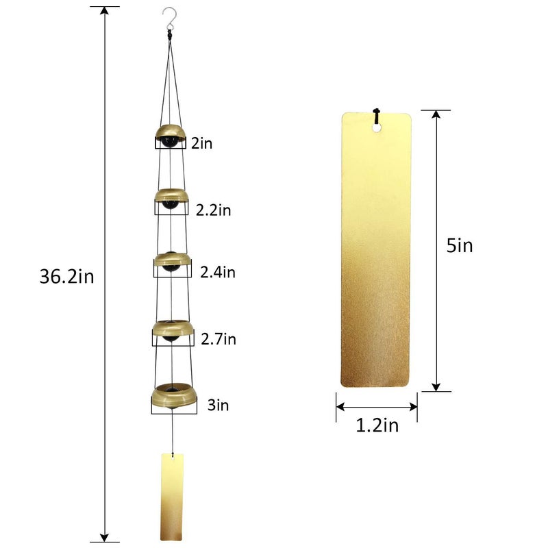 Japanese-Style Three-Bell And Five-Bell Wind Chimes Pendant, Blessing Wind Chimes, Wish Dropshipping - Image 5