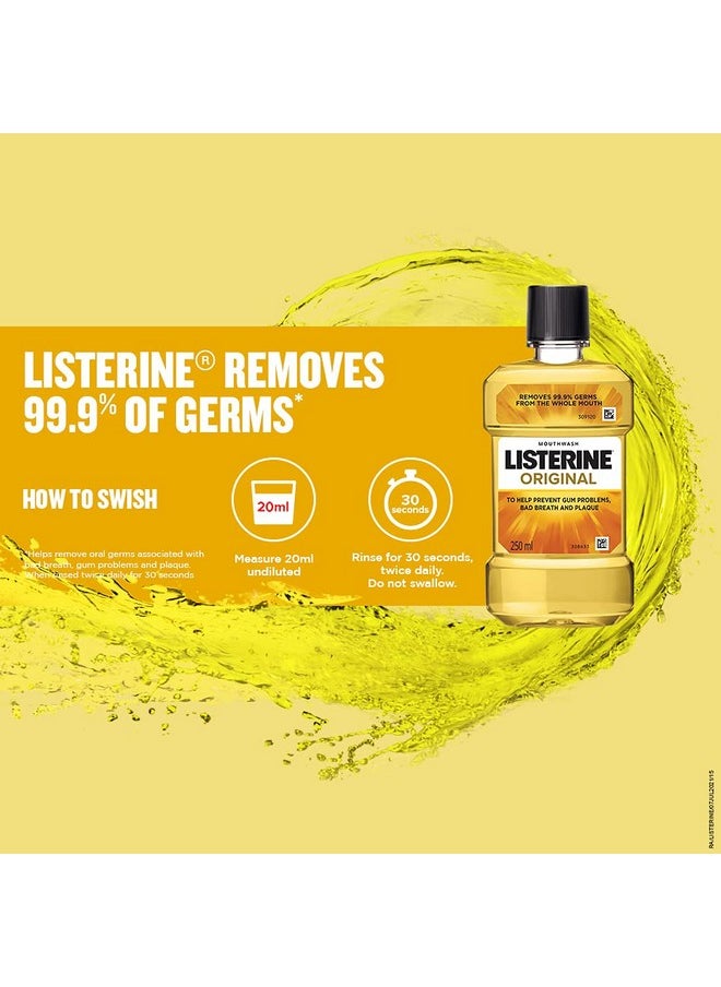 Listerine Original Mouthwash Liquid Removes 99.9% Germs 500Ml (Pack Of 1)  - Image 5