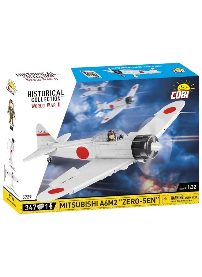 COBI Historical Collection World War Ii Mitsubishi A6M2 Zerosen Plane  - Image 3