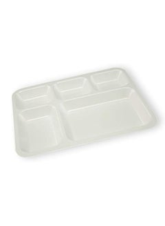 A Multi-Use Divided Melamine Rectangular Serving Dish For Nuts Sweets And Sauces Also White In Color Easy To Store Made Of Break Resistant Melamine