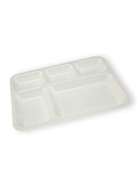 A Multi-Use Divided Melamine Rectangular Serving Dish For Nuts Sweets And Sauces Also White In Color Easy To Store Made Of Break Resistant Melamine