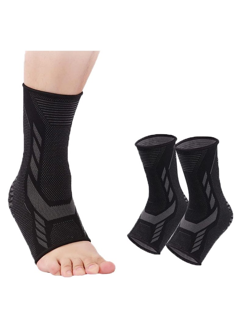 Gonice 1 pair Ankle Compression Sleeve for Women & Men, Ankle Brace Foot Socks Achilles Tendonitis Support for Plantar Fasciitis Relief Heel Cups for Heel Pain  - Image 1