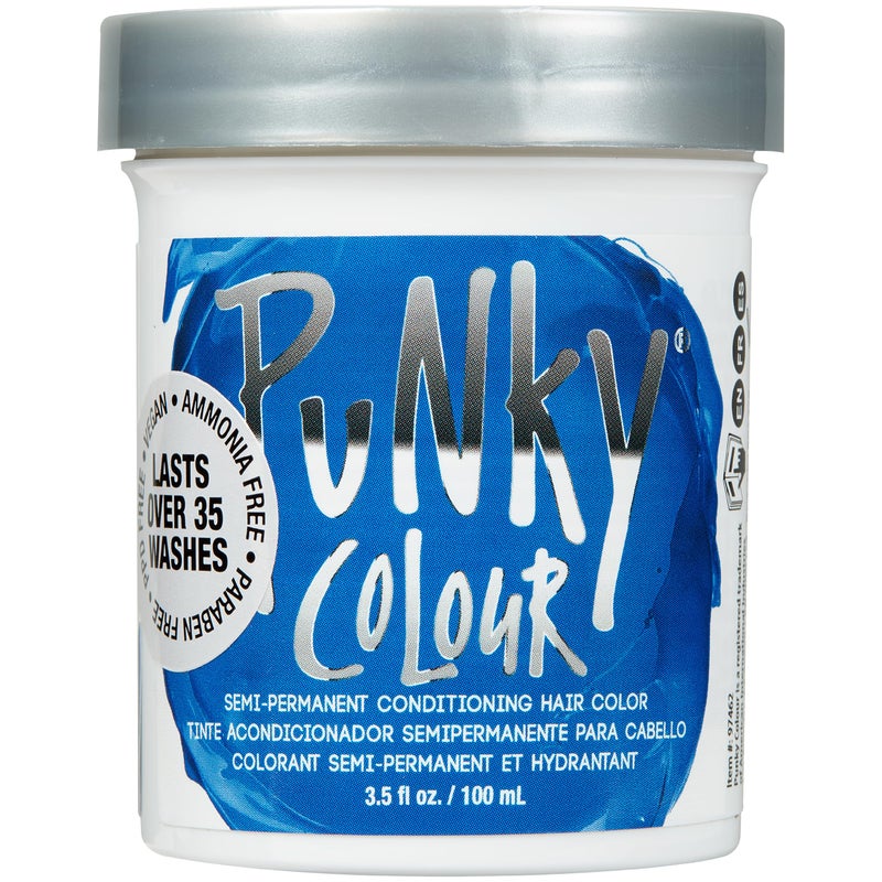 Punky Atlantic Blue Semi Permanent Hair Color - Vegan & Cruelty-Free Conditioning Hair Dye, Lasts Up to 35 Washes, 3.5 fl oz - Image 1