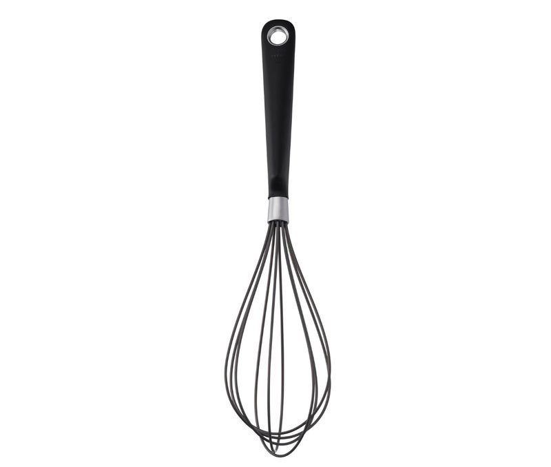 Silicone Balloon Whisk with Stainless Steel Handle, Heat Resistant Non-Stick Wire Whisk for Baking, Cooking, Eggs, Sauces and Batter, Dishwasher Safe (Black) - Image 1