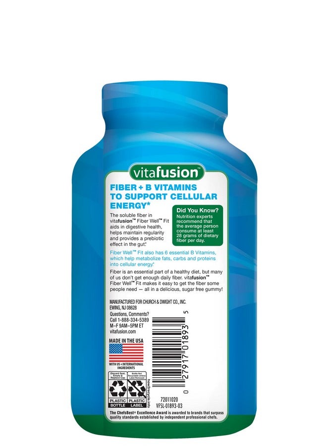 Vitafusion Fiber Well Fit Sugar Free Gummies 90 Ct Pack Of 2  - Image 4