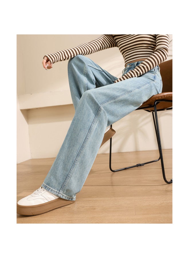 Jeanswest جينز ريترو تريند عالي الخصر بقصة مستقيمة فضفاضة مريحة متعددة الاستخدامات - Image 5