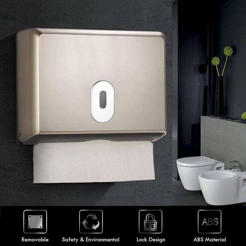 Eacam Wall-mounted Bathroom Tissue Dispenser Tissue Box Holder for Multifold Paper Towels Waterproof Toilet Paper Tissue Dispenser Holder for Hotel Food Service - Image 2