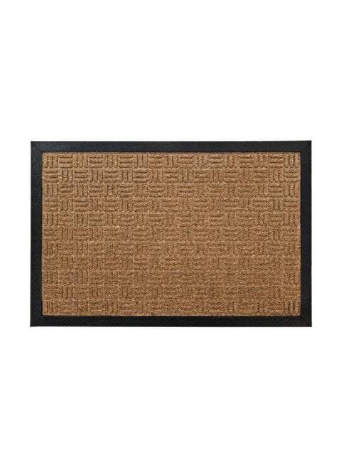 Rectangular Shaped Efficient Dirt Control Sandal Gate Keeper Door Mat Tan and Black 60 x 90cm