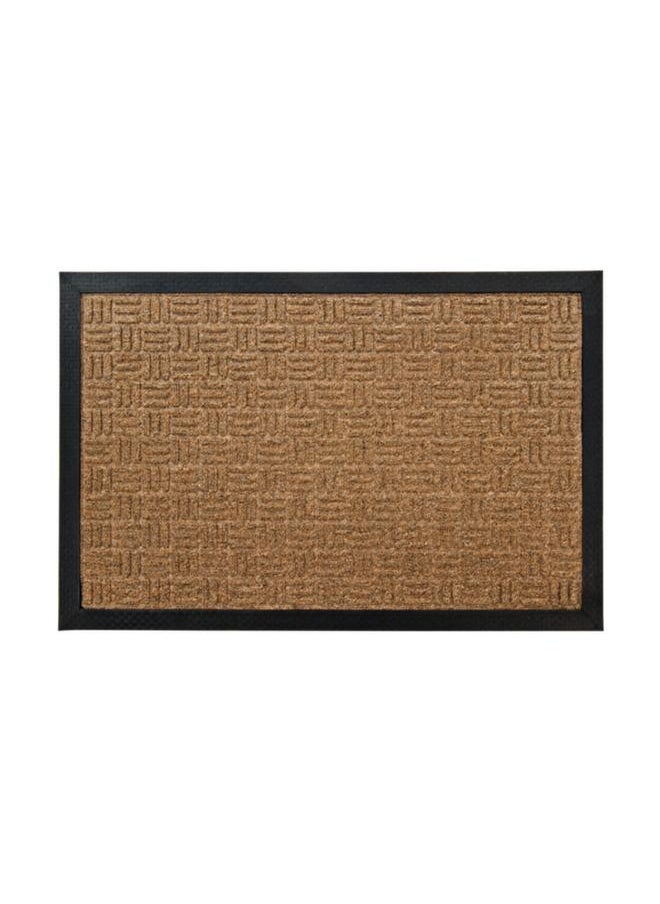Rectangular Shaped Efficient Dirt Control Sandal Gate Keeper Door Mat Tan and Black 60 x 90cm