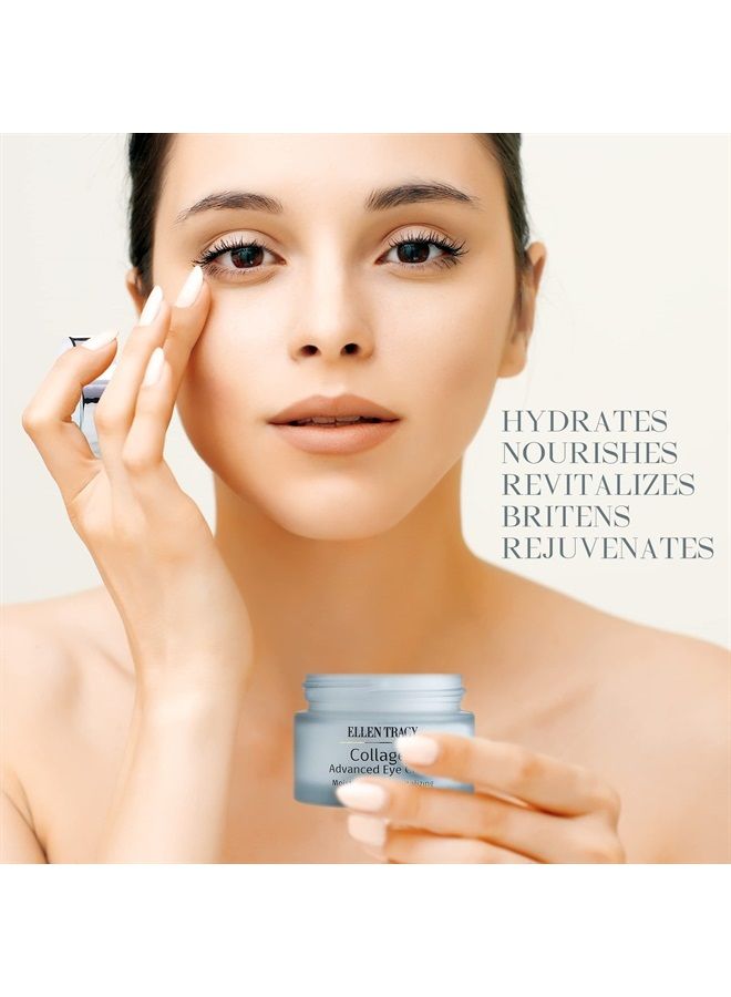 ELLEN TRACY Collagen Eye Cream | Advanced Anti-Aging Moisturizing & Revitalizing Cream for Removing Dark Circles, Wrinkles & Puffiness Under Eyes | Collagen, Dimethicone, 30 ML, 1 FL Oz - Image 3