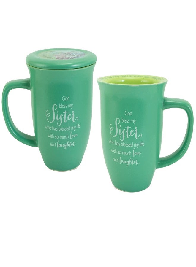 Abbey + CA Gift طقم كوب وقاعدة أكواب سيراميك هدية للأخت من الدير - Image 1
