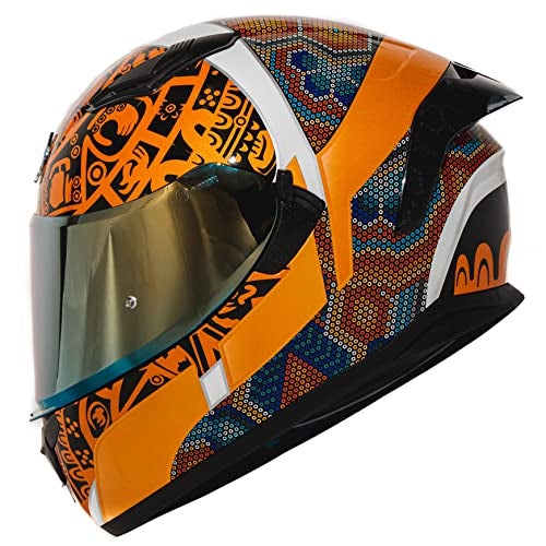HAX Obsidian Full Face Dual Visor Adult Motorcycle Helmet for Motorbike Street Bike with Pinlock Ready DOT Approved HUICHIOL M - Image 1