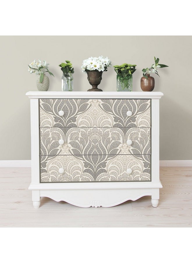 NuWallpaper - Nu2396 Grey Charisma Peel & Stick Wallpaper Gray - Image 1
