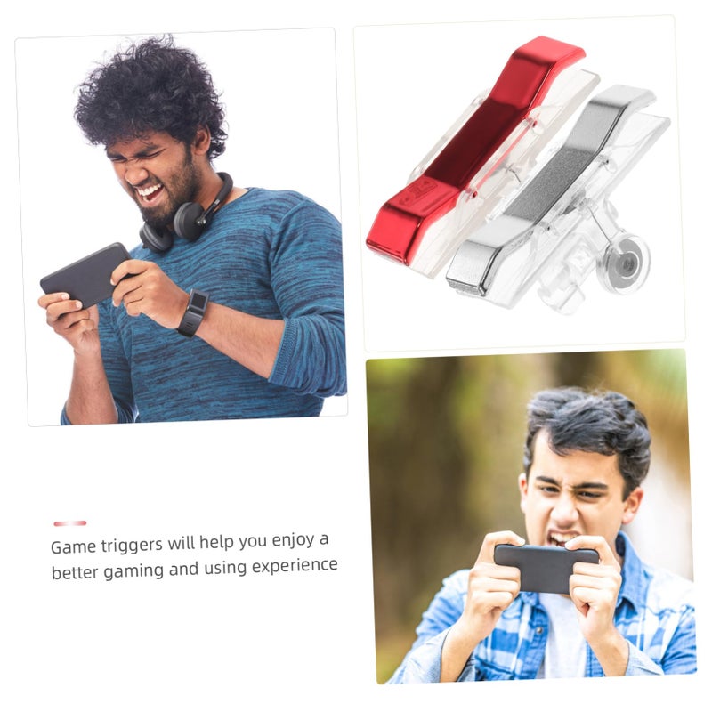 2 Pack Mobile Game Controller Metal Joystick Grip with Trigger Buttons for Phone - Image 3