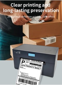 Generic HZ-9220 High-Speed 4-Inch Thermal Label Printer for Shipping & Barcode – 203dpi, USB & Bluetooth, Supports QR Code, No Ink Required  - Image 3