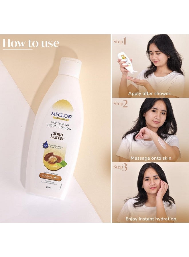 Meglow Pro-Care Moisturizing Body Lotion | Refreshing Moisturizer for Women & Men | Hydrating Lotion for All Skin Types-150ml Pack of 2 - Image 3