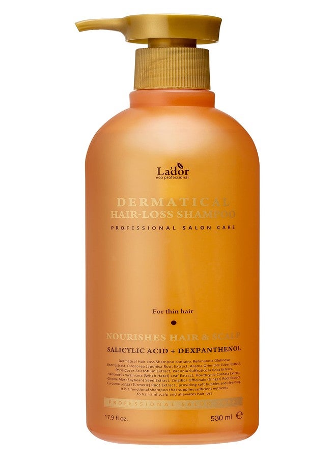 LADOR Dermatical Hair-Loss Shampoo (For Thin Hair) (530ml) Anti Hair Loss & Hair Growth Shampoo, Deep Cleanse, Nourish, Soothe Damaged Scalp for Thinning & Damaged Hair - Image 1
