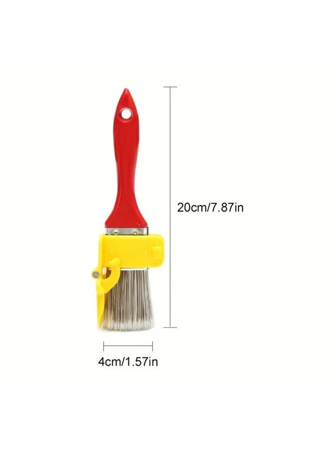 Red Wood Handle Paint Brush 1pc Edger For Frame Wall Ceiling Trim Painting - Image 4