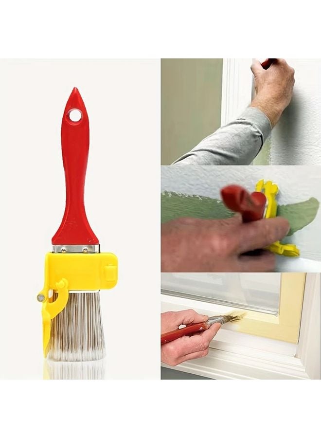 Red Wood Handle Paint Brush 1pc Edger For Frame Wall Ceiling Trim Painting - Image 3