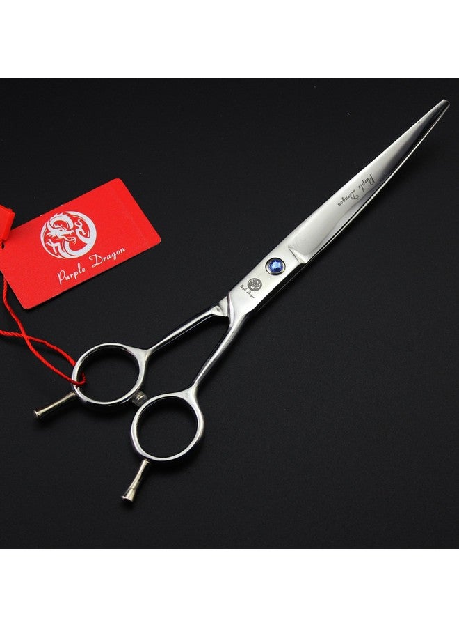 Purple Dragon 8 inch 3 in 1 Professional Pet Grooming Thinning Scissors - Upward Curved Shears and Dog Hair Cutting Scissor - Perfect for Pet Groomer or Family DIY Use (Silver) - Image 4